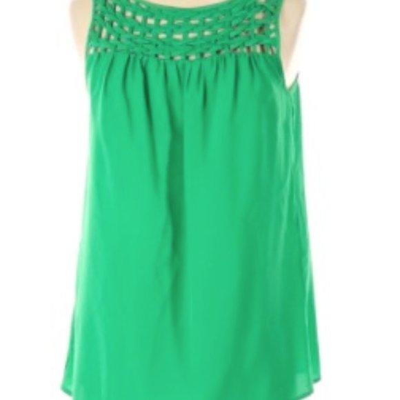 Ann Taylor Green Top Sz Small